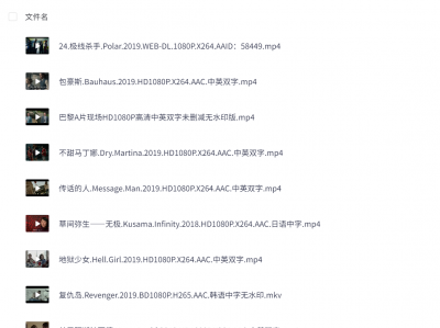 欧美大C度电影60部 1080P 内嵌中英字幕